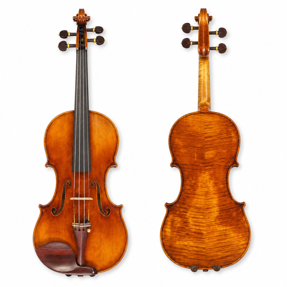 Ming Jiang Zhu violin model 925 front and back view